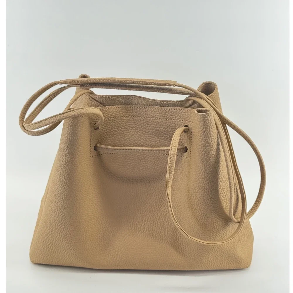 8 Other Reasons Revolve Pebbled Slouchy Vegan Leather Bucket Bag Minimalist Boho